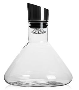 Carafe en verre avec système d'aération intégré